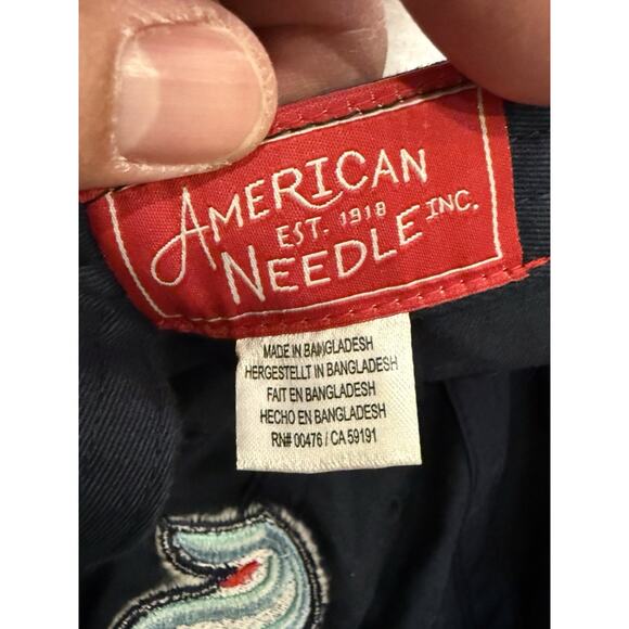 American Needle Mens Navy NHL Seattle Kraken Adjustable Strapback Hat Cap - Picture 8 of 9